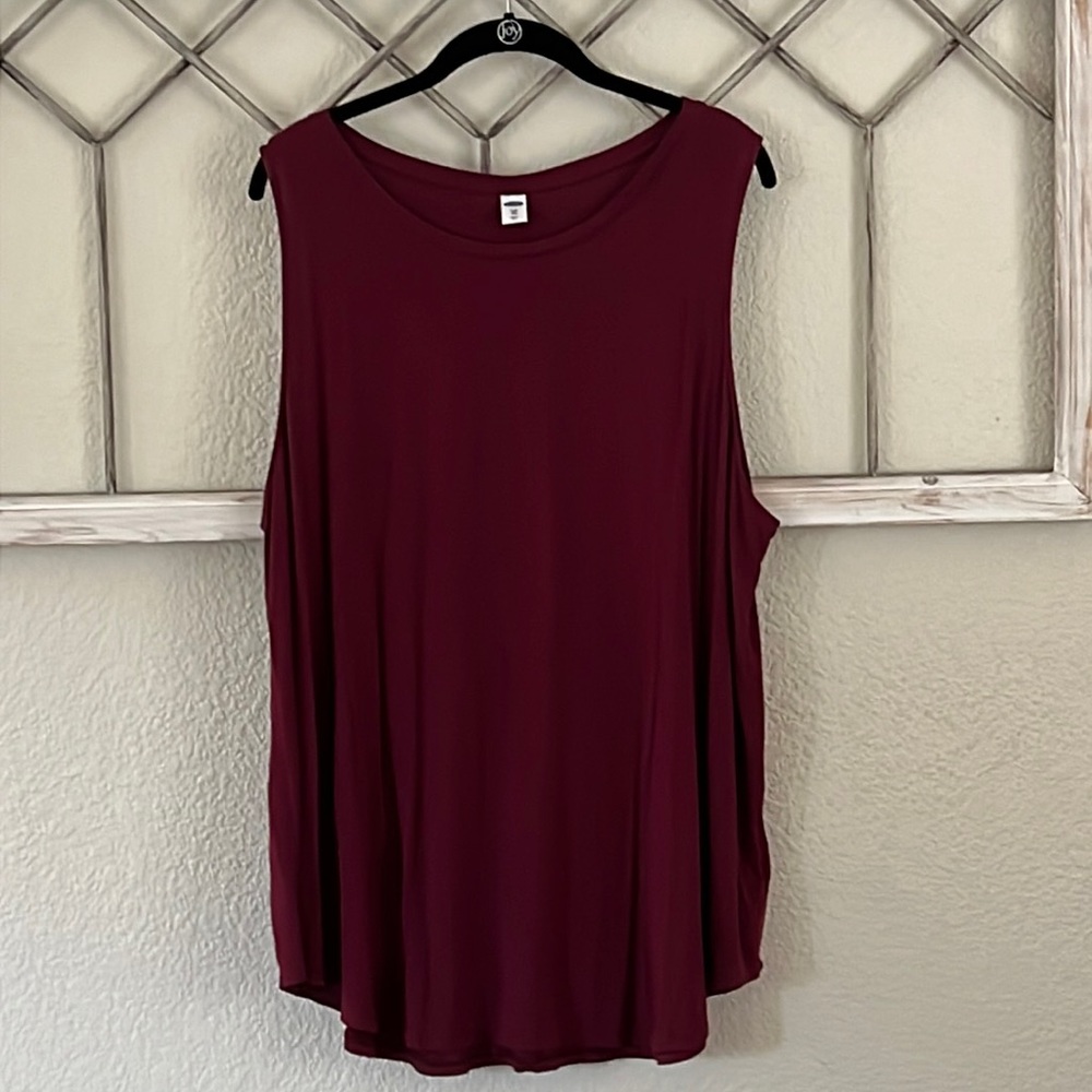 Burgundy sleeveless too